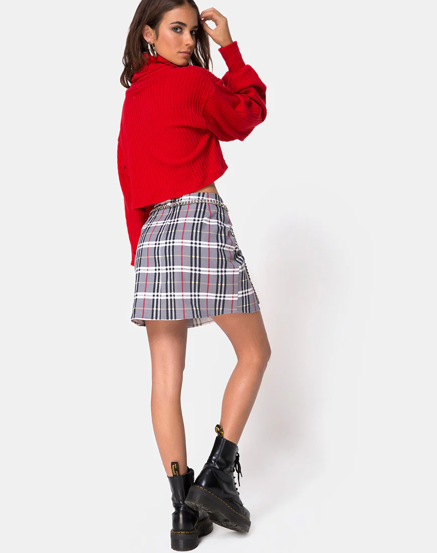 Pelmo Skirt in Heritage Check - Image 4