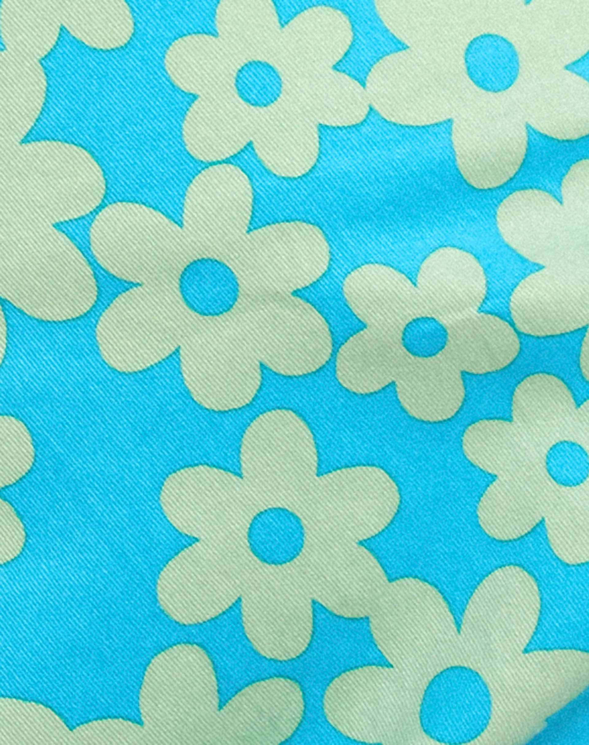 Pelmo Mini Skirt in Retro Daisy Blue - Image 8