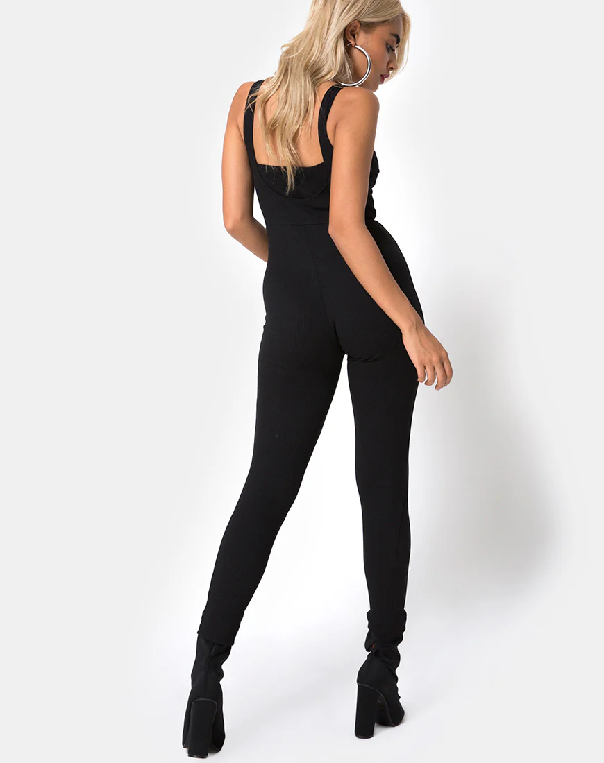 Penold Unitard in Black with Silver Hook - Image 2