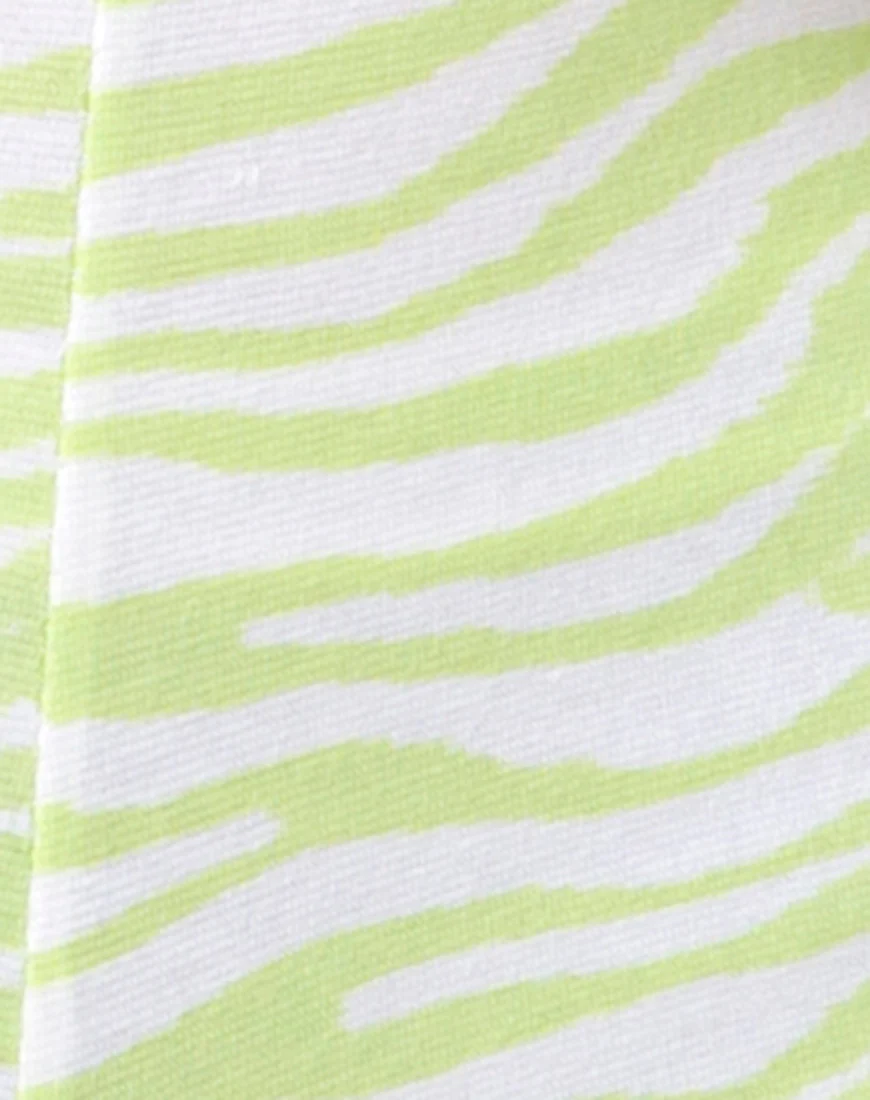 Phia Unitard in Classic Zebra Lime - Image 6