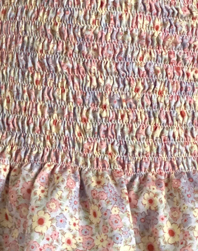 Phobe Shirred Halterneck Top in 70s Prairie Girl Floral - Image 6