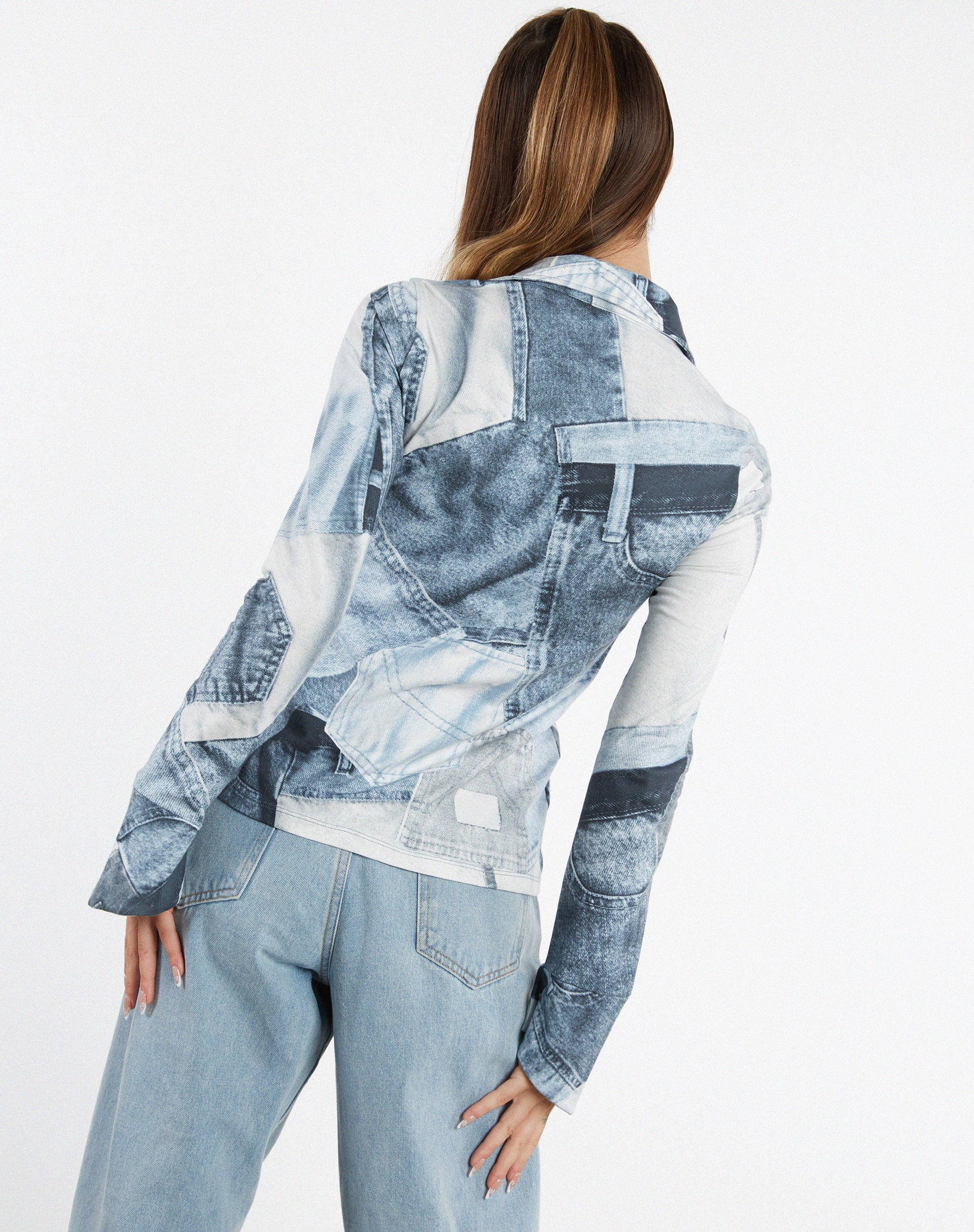 Phole Top in Denim Pocket - Image 5