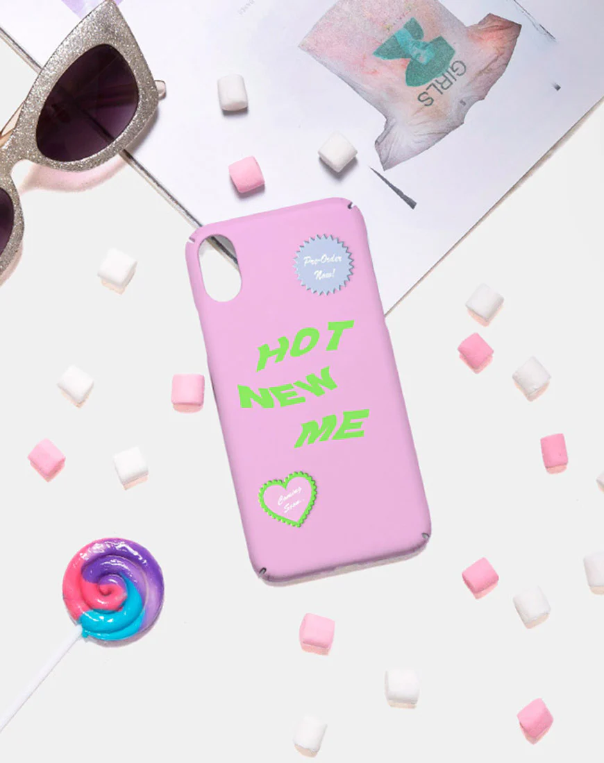 Phone Case in Matte Pink with Hot New Me X Top Girl