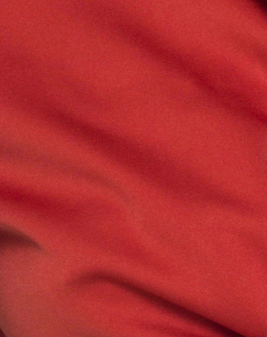 Pilar Blouse in Satin Rust - Image 5