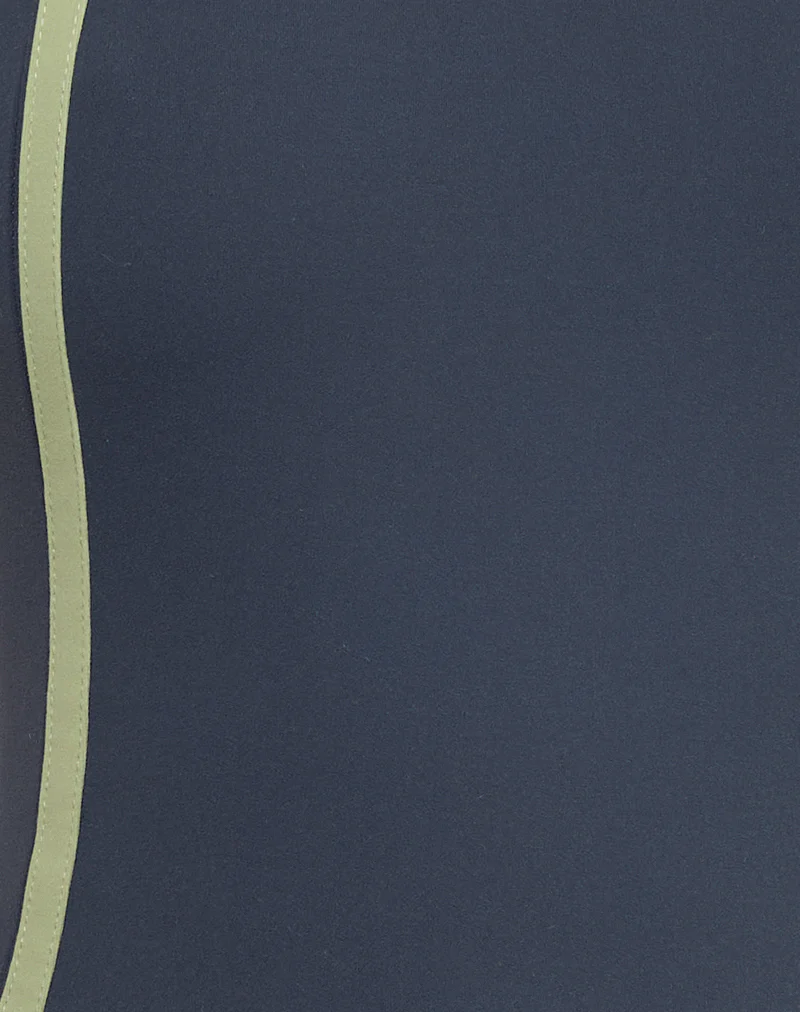 Pilon Vest top in Navy with Sage Binding - Image 5