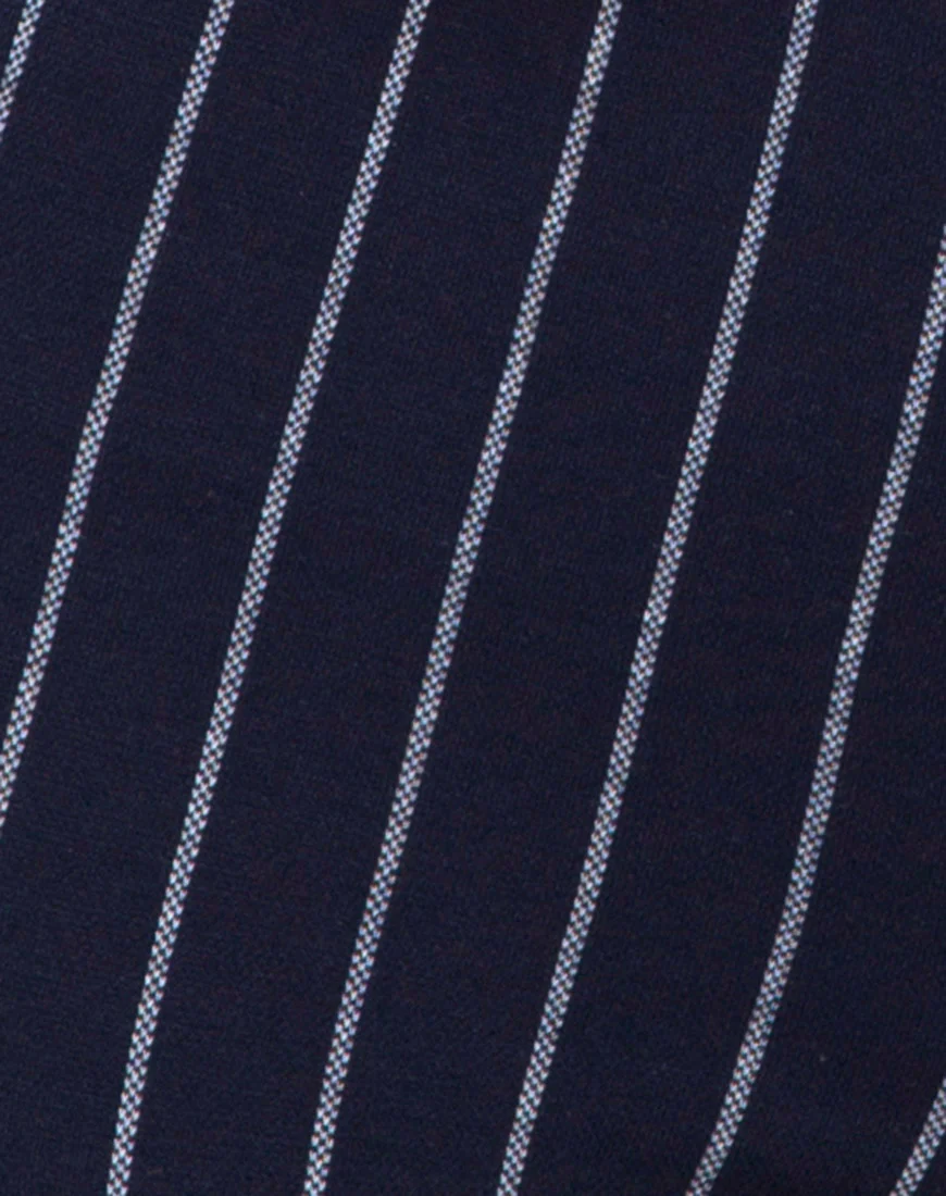 Pin Pants in Navy Pinstriped - Image 5