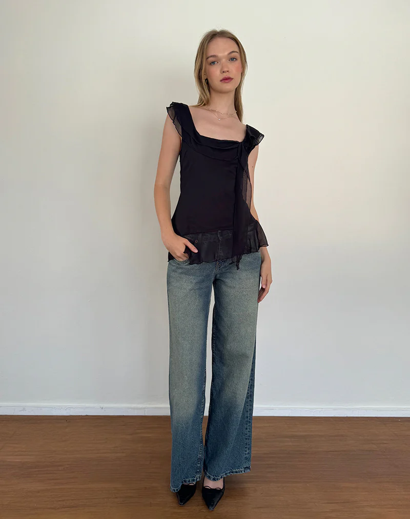 Piro Top in Chiffon Black - Image 5