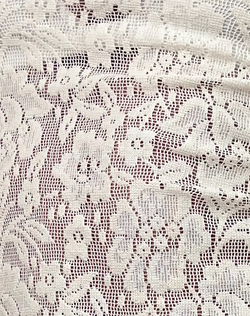 Polovina Sleeveless Top in Hibiscus Crochet Lace Ivory - Image 7