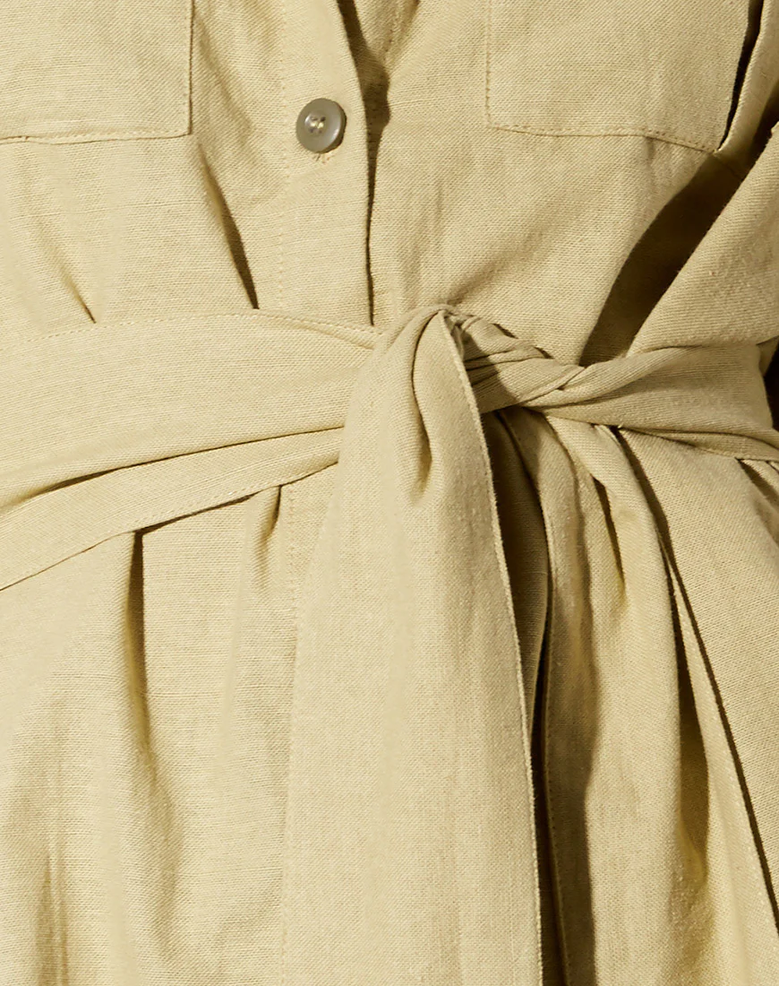 Prami Shirt in Dusky Green - Image 5