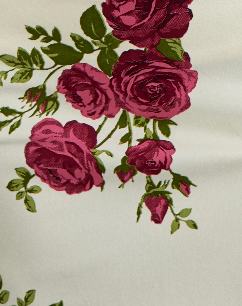 Pravara Mini Skirt in Bouquet Roses Cream - Image 6