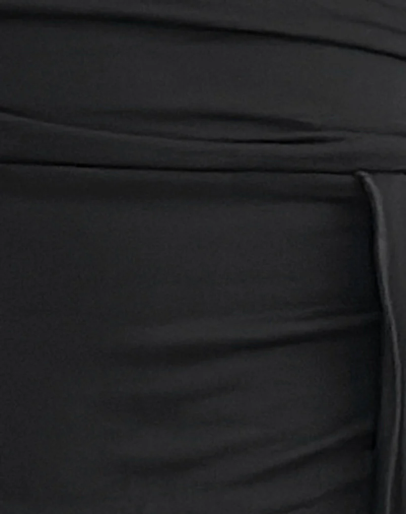Prilla Halterneck Top in Cupro Black - Image 6