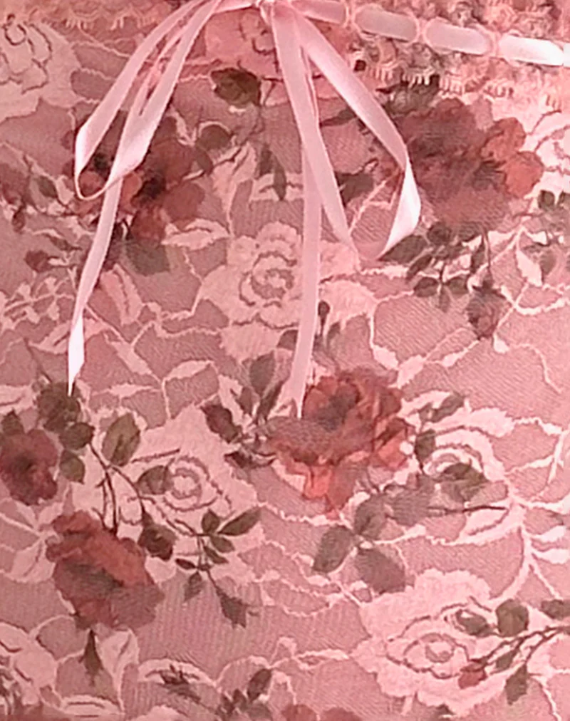 Prinsa Dress in Pink Lace Floral Bloom - Image 6