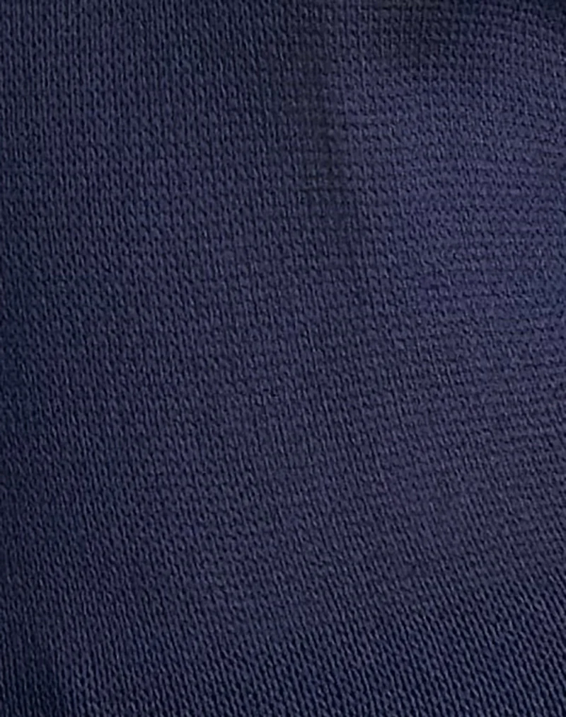 Priscila Halter Top in Sheer Knit Navy - Image 6