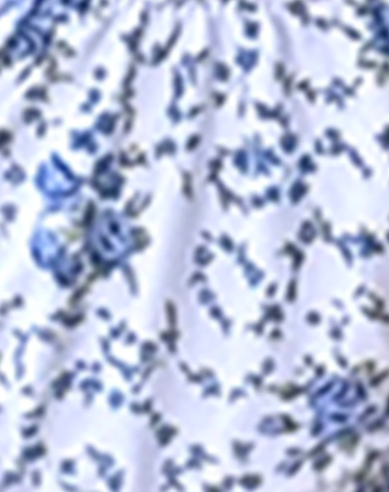 Prisha Bikini Top in Blue Flower Chain - Image 5