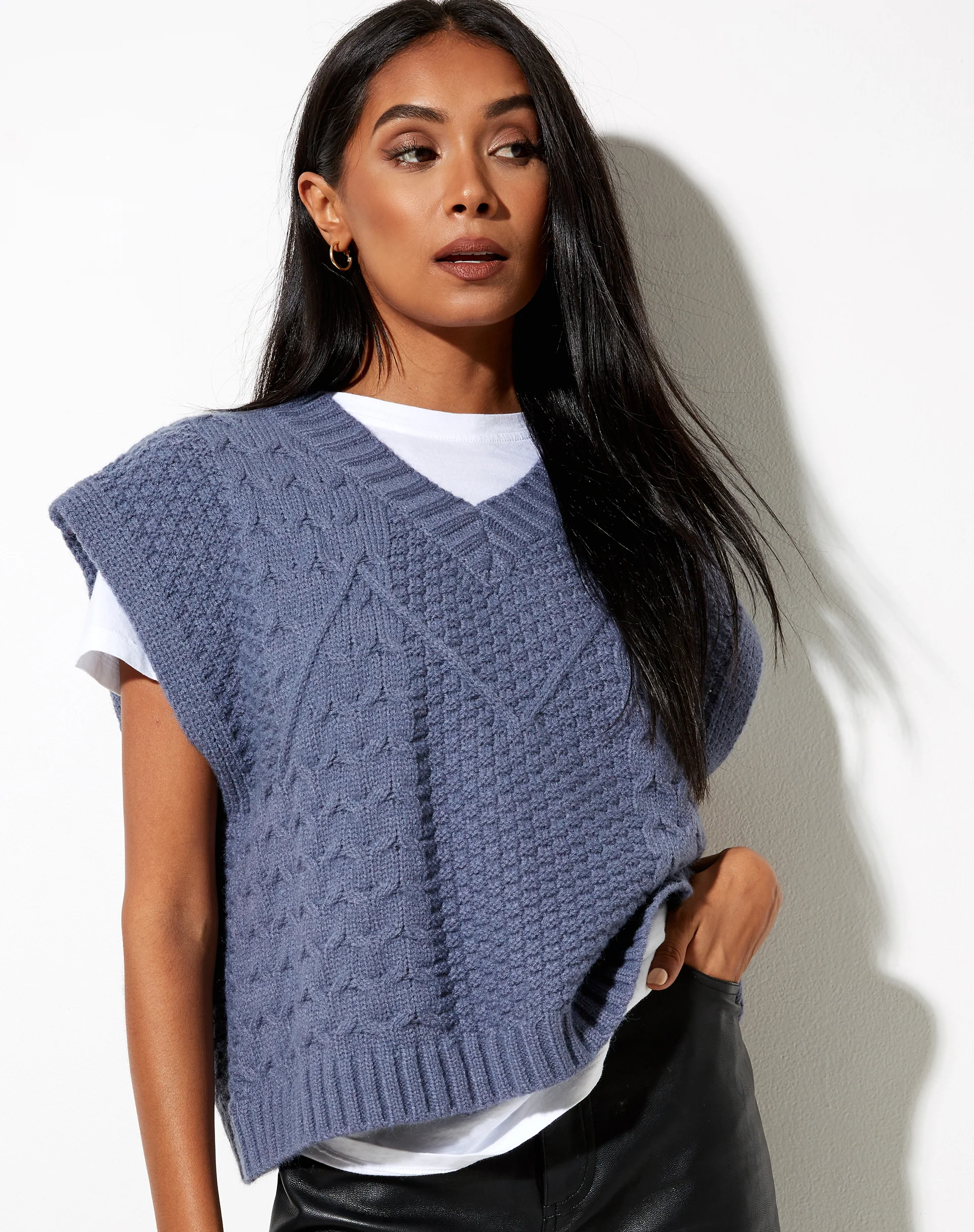 Qinna Vest in Charcoal - Image 3