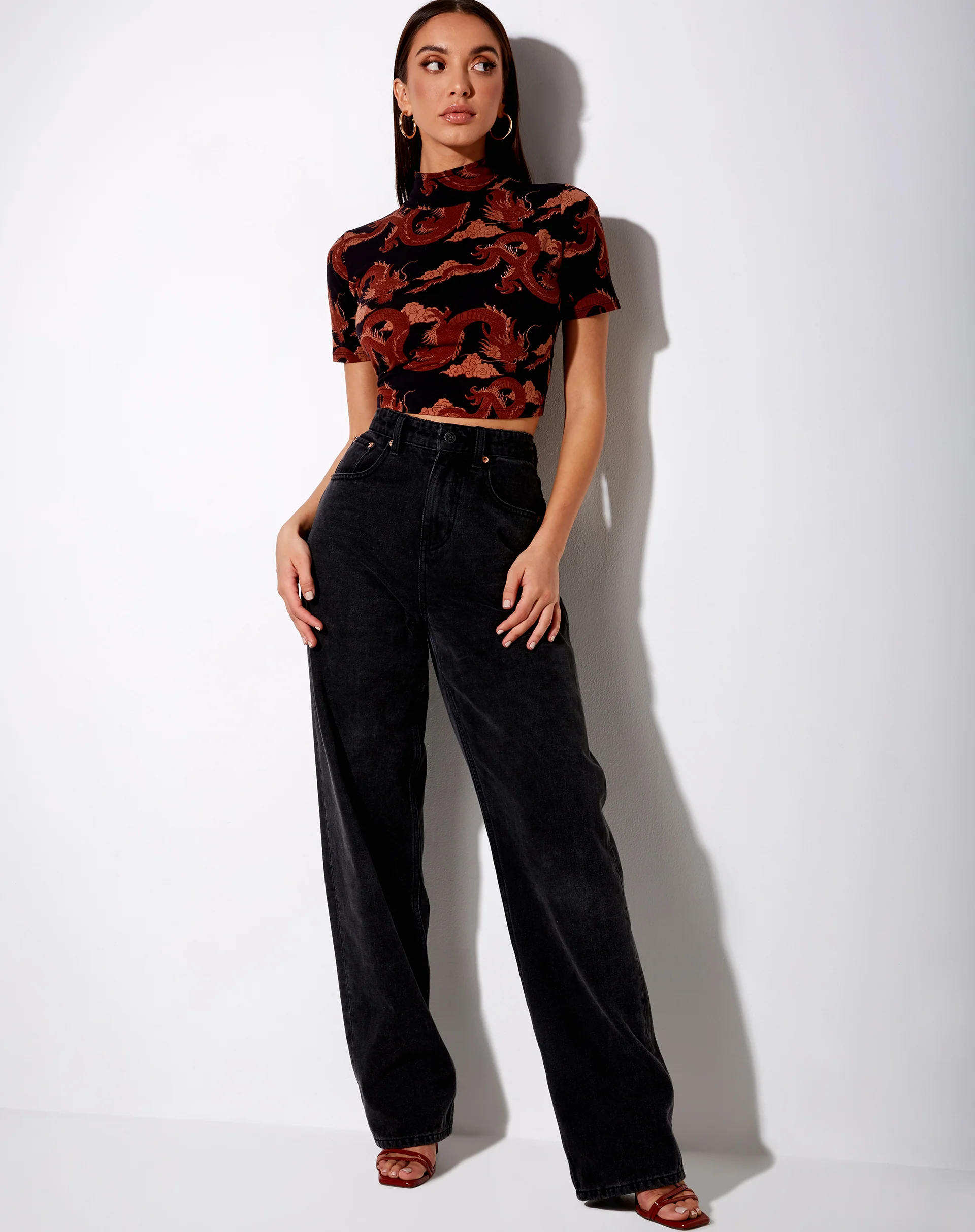 Que Backless Top in Tonal Dragon Orange - Image 3