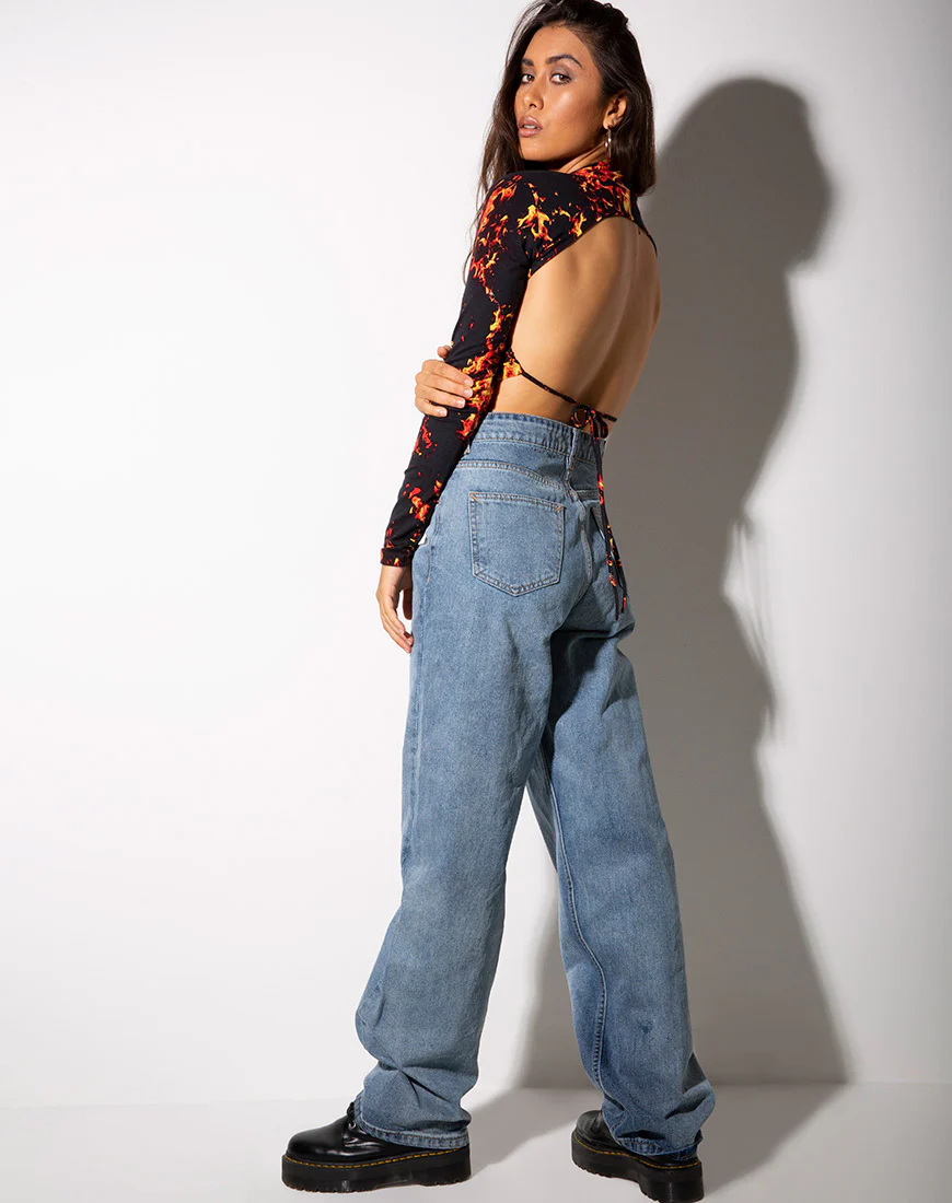 Quelia Crop Top in Fire - Image 6