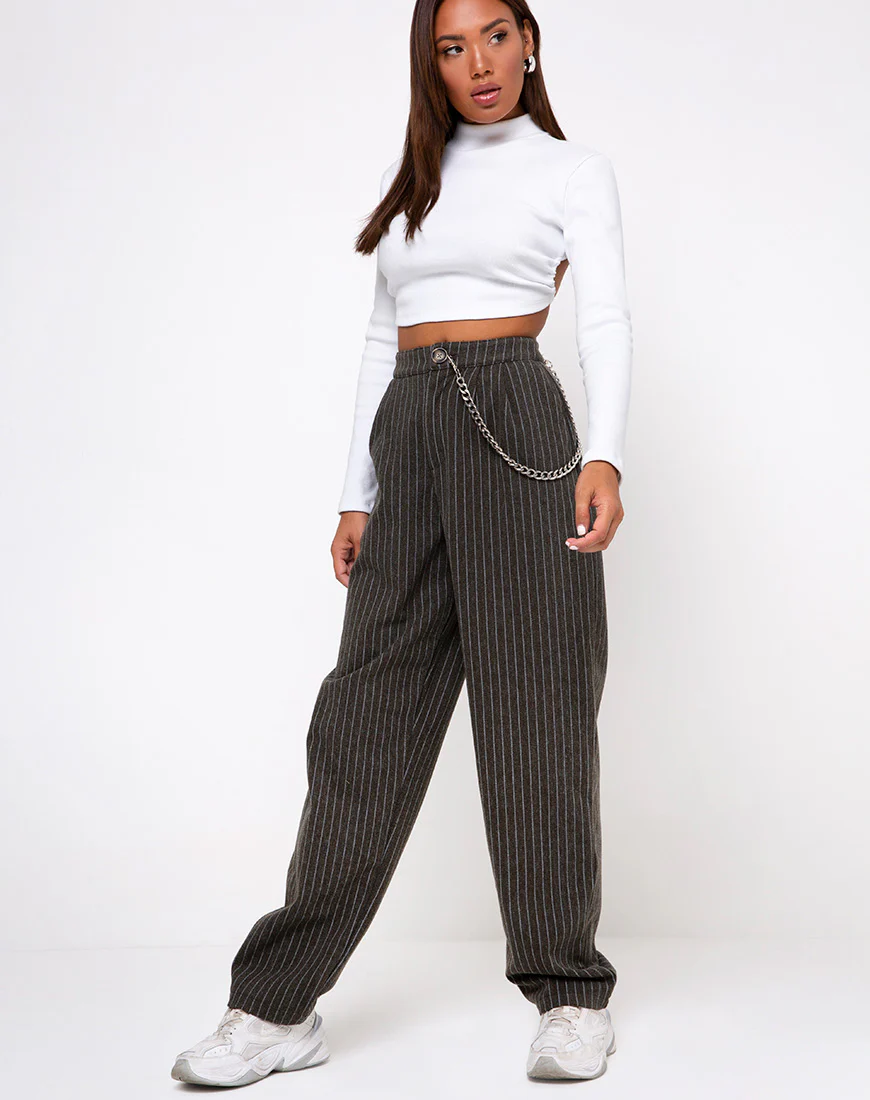 Quelia Crop Top in Rib White - Image 3