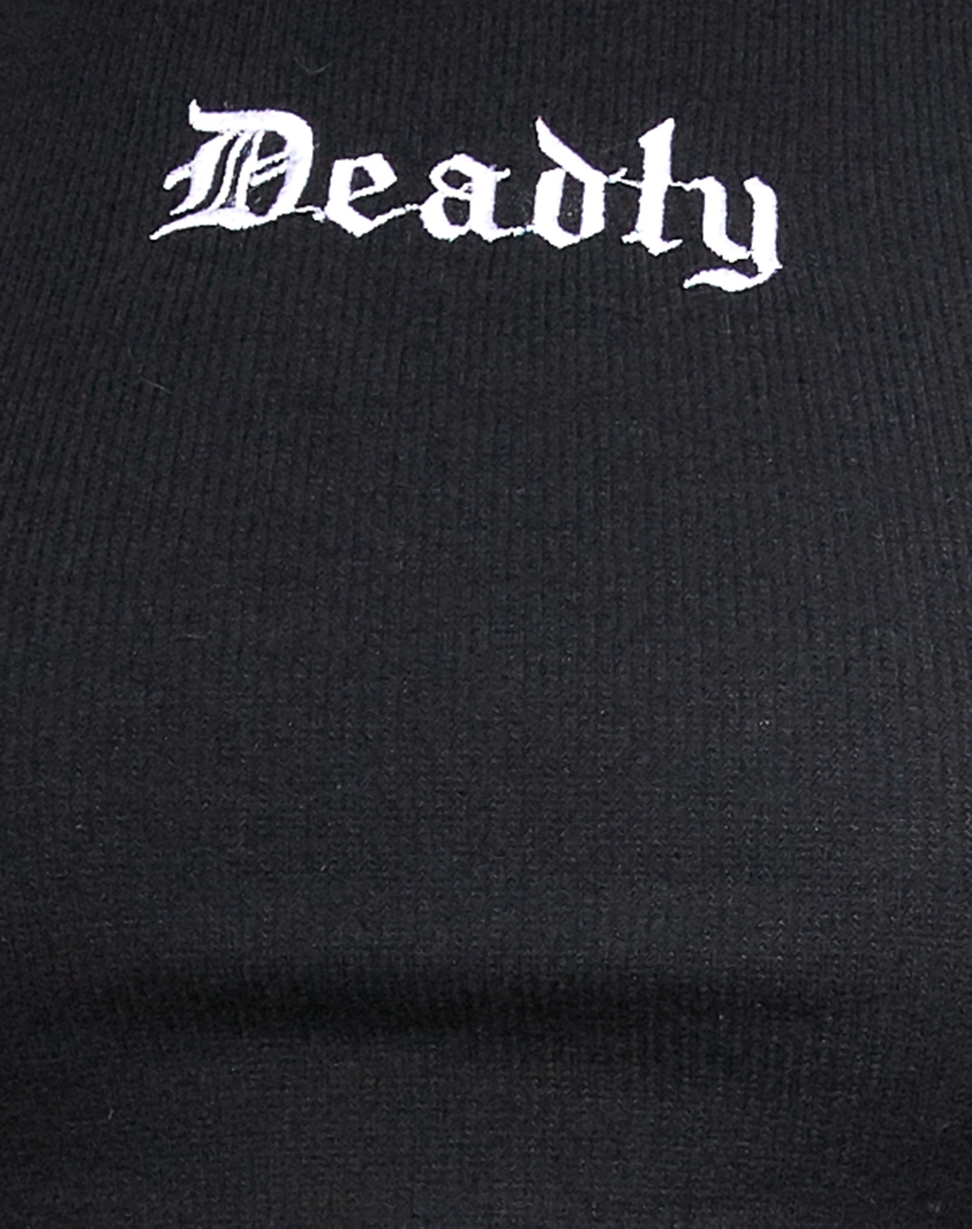 Quera Crop Top in Rib Black 'Deadly' Embro - Image 5