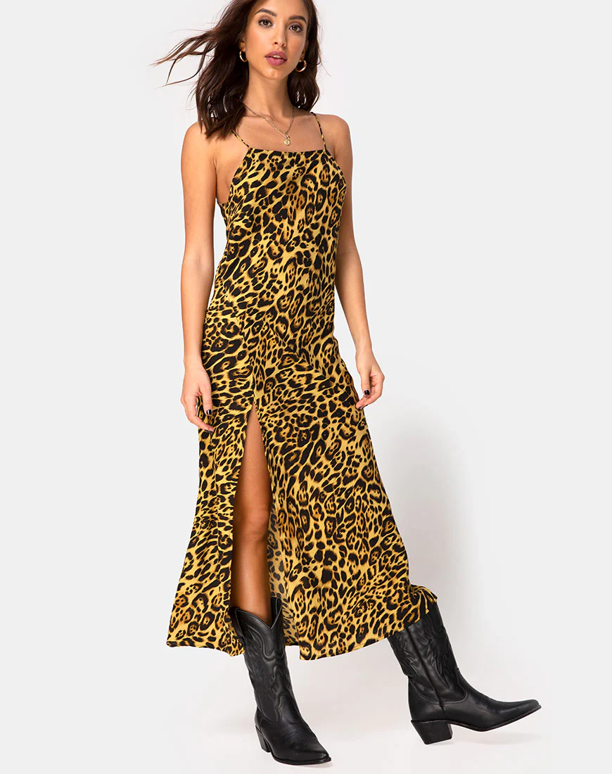 Quinty Dress in Leopard - Image 3