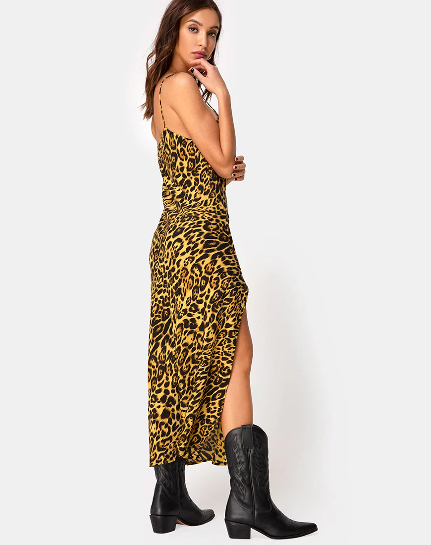 Quinty Dress in Leopard - Image 4