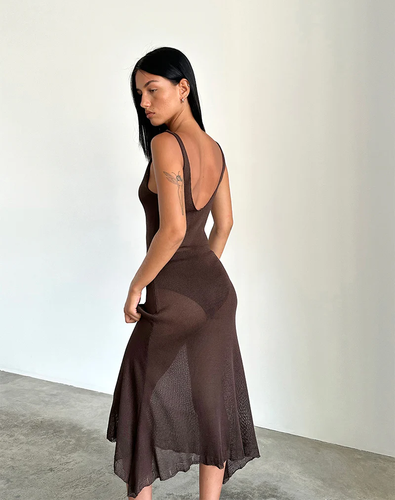 Rabindra Maxi Dress in Brown - Image 6