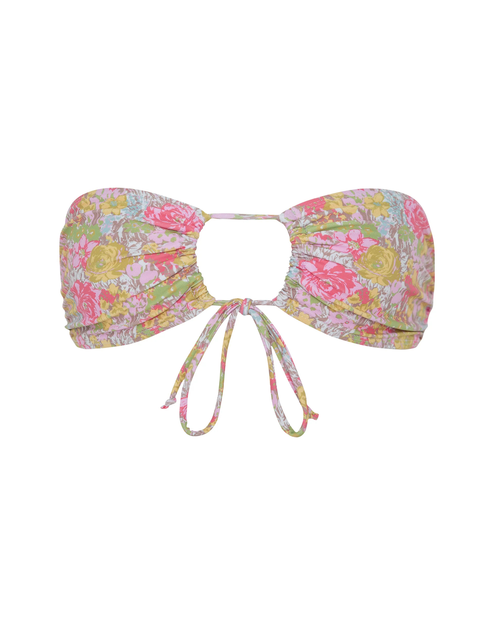 Racola Bikini Top in Pink Abstract Floral Swim - Image 7