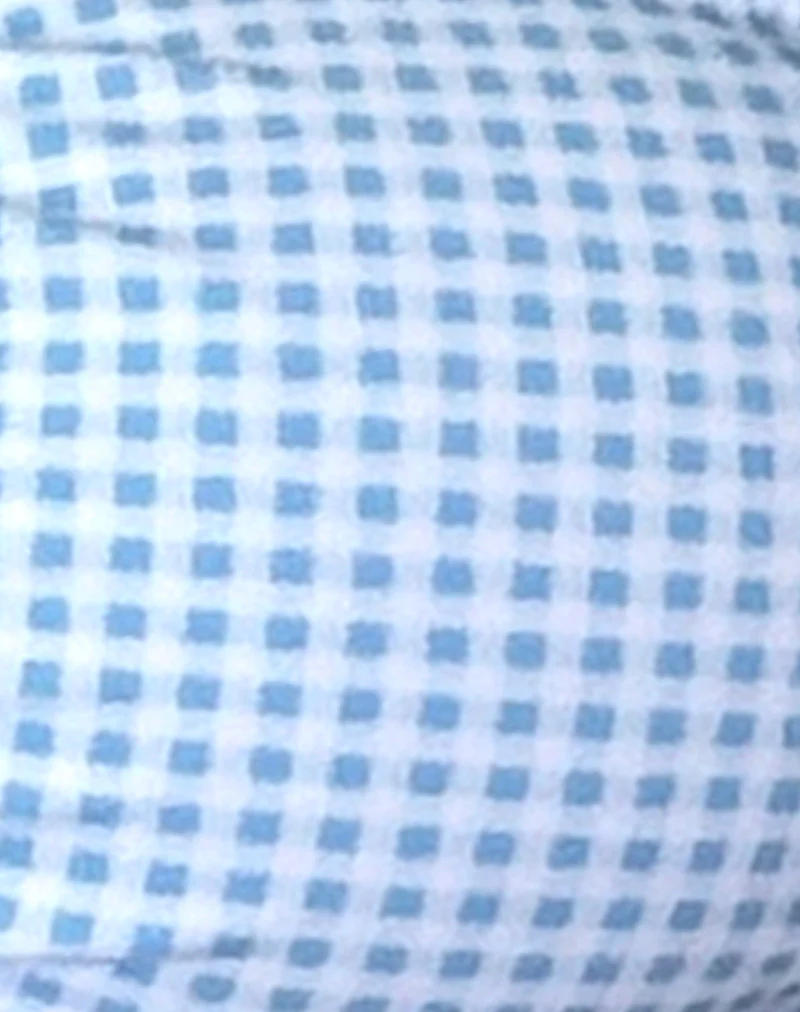 Racola Bikini Top in Blue Gingham - Image 5