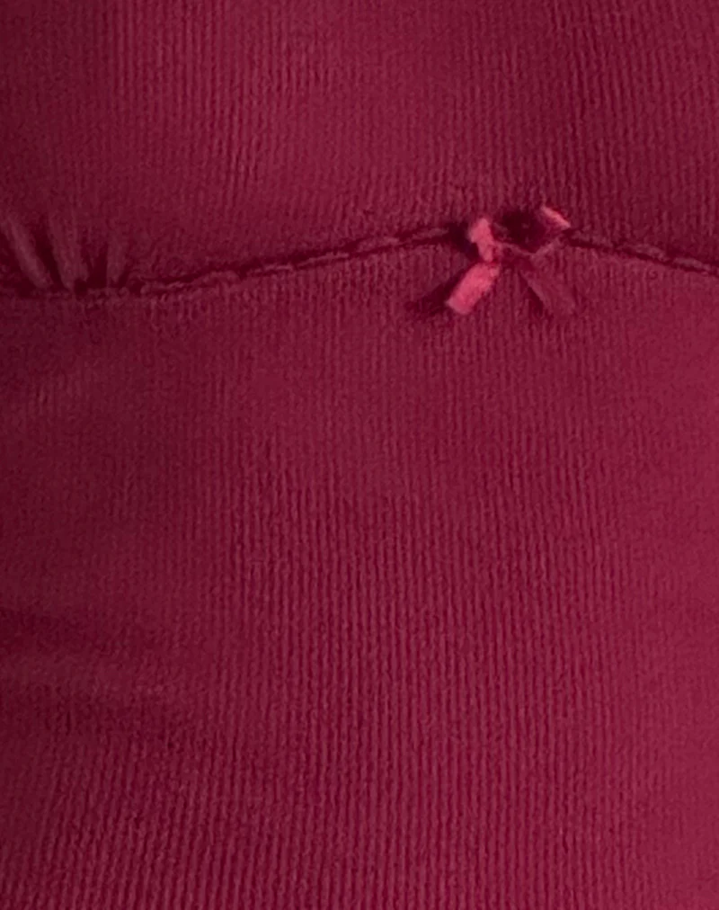 Rada Top in Rib Burgundy - Image 5