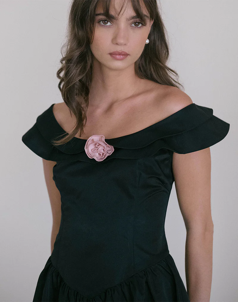 Radovan Midi Dress in Black - Image 2