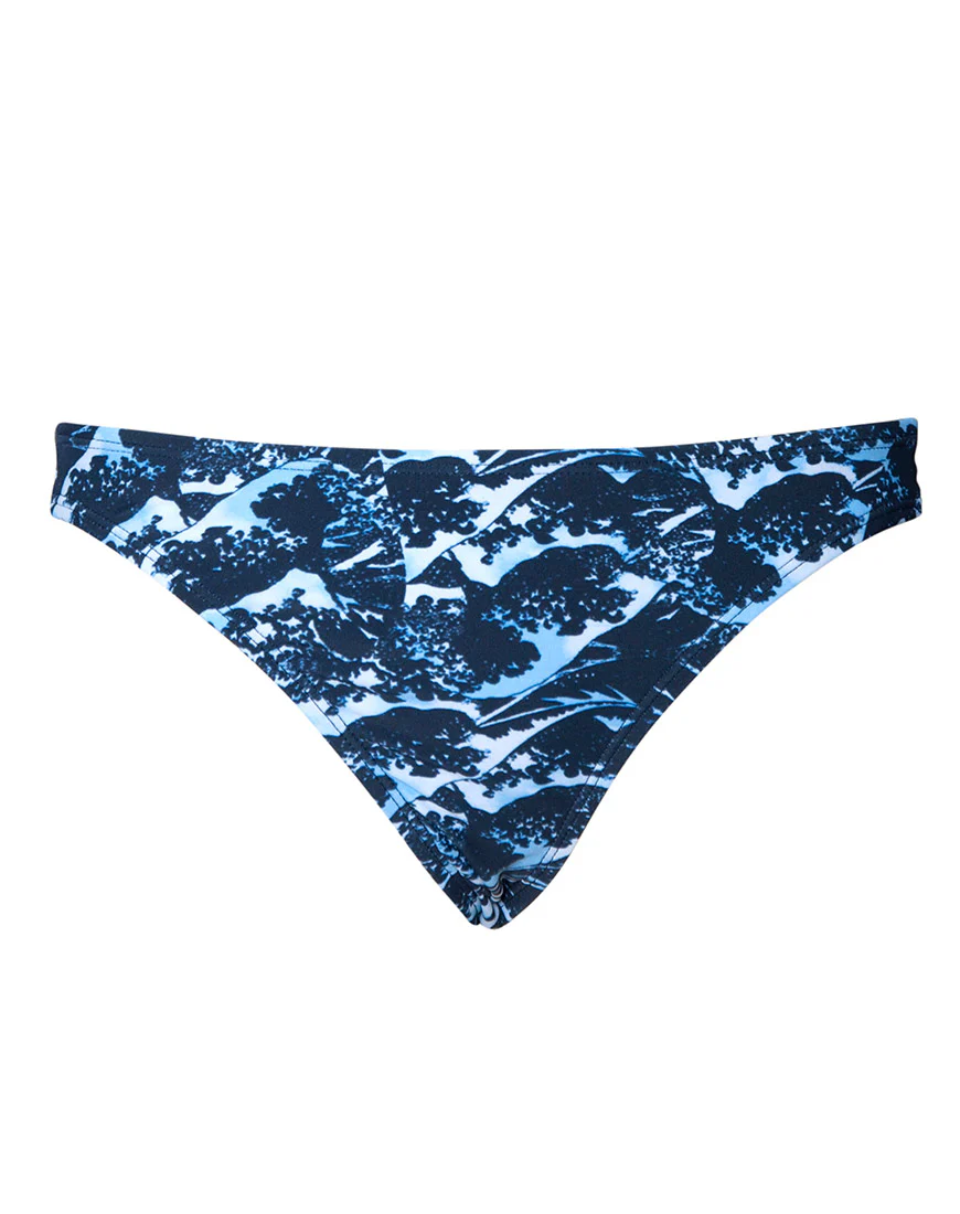 Rae Bikini Bottoms in Navy Wave Ground - Image 5