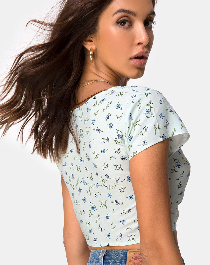 Raeto Top in Pretty Petal Green - Image 4