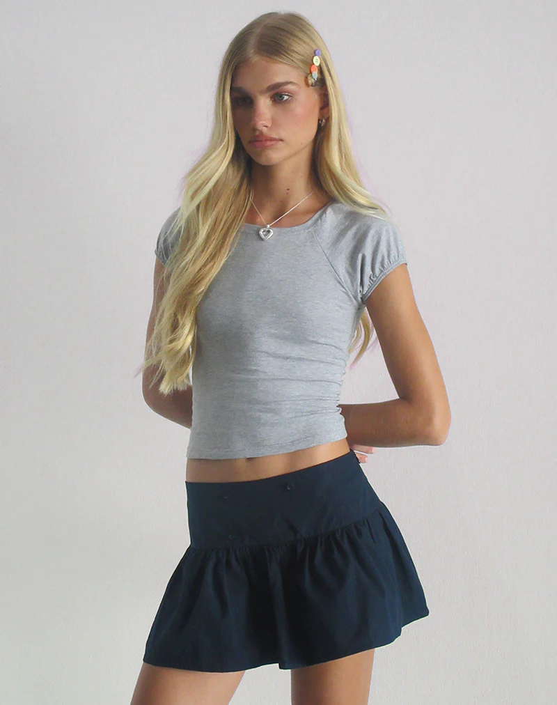 Rafta Skirt in Dark Navy - Image 4
