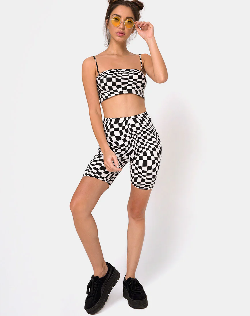 Ramo Bandeau in Square Flag Black and White - Image 3
