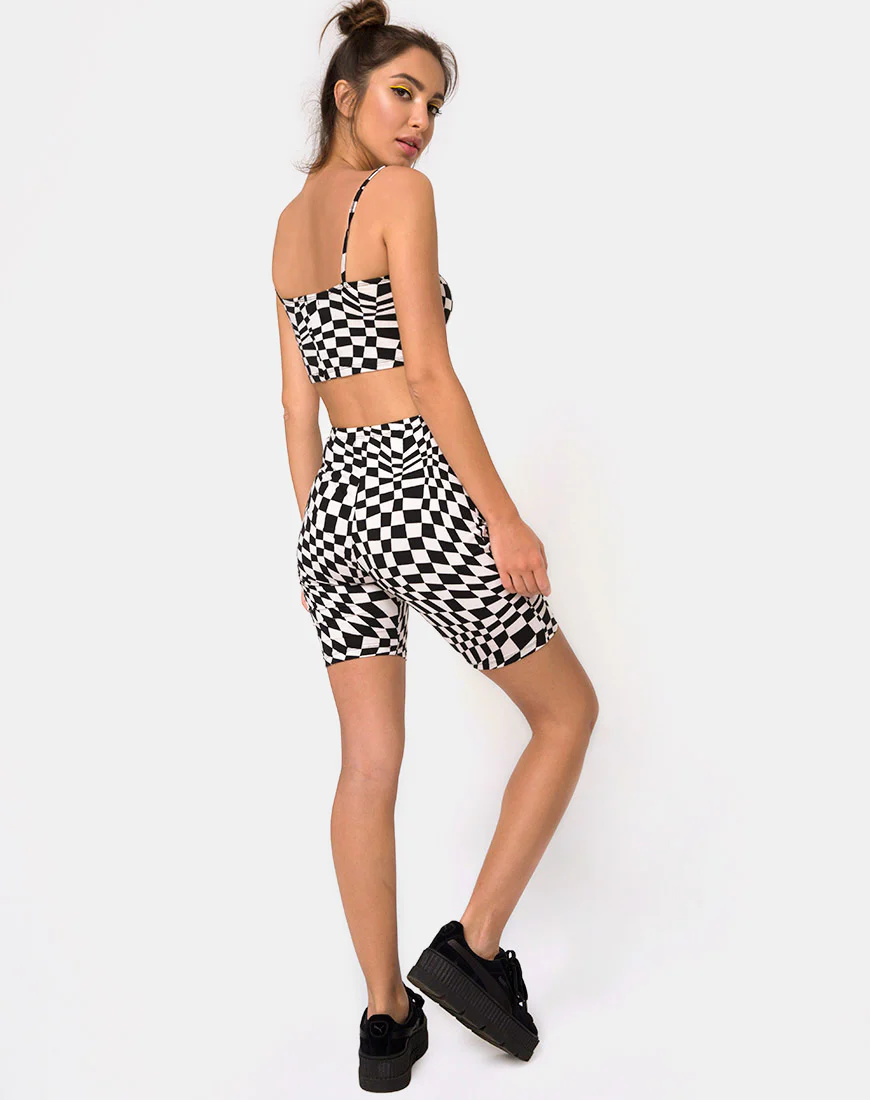Ramo Bandeau in Square Flag Black and White - Image 4