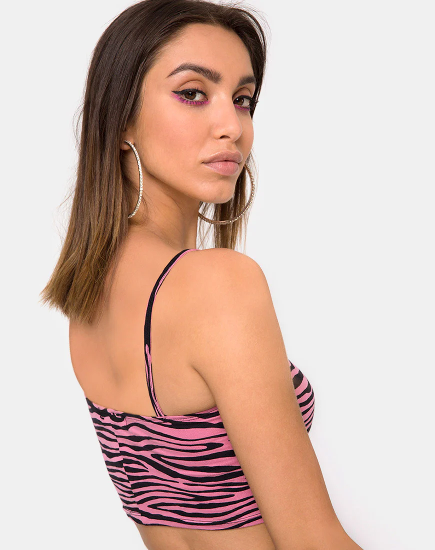Ramo Bandeau in Zip's Zebra Pink - Image 2