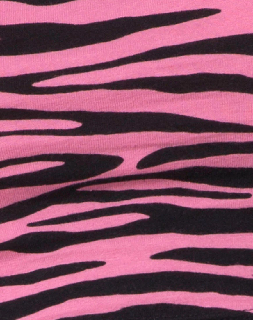 Ramo Bandeau in Zip's Zebra Pink - Image 5