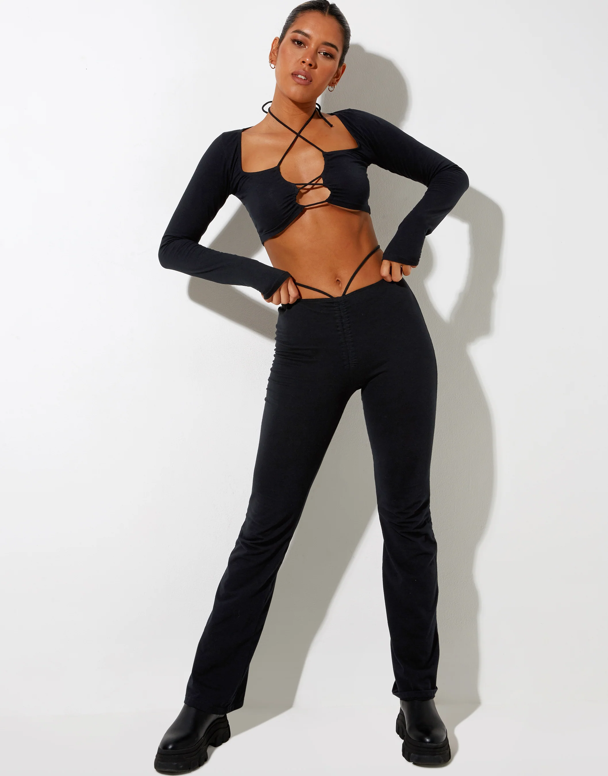 Rana Crop Top in Black - Image 3