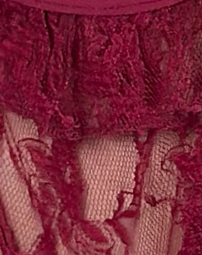 Rani Thong in Lace Burgundy - Image 6