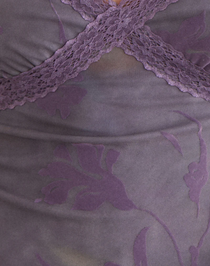 Rasa Cami Top in Flare Flower Purple - Image 6