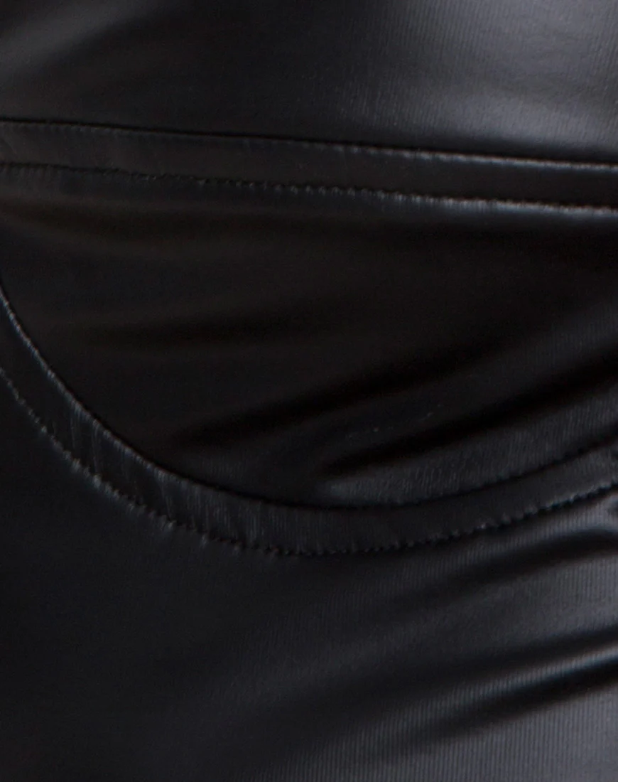 Rassa Bodice in Pu Matte Black - Image 5