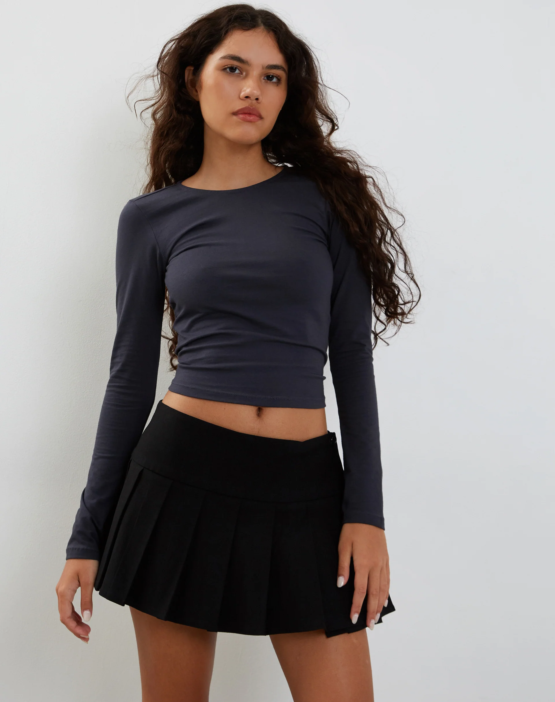 Ratmi Long Sleeve Open Back Top in Ocean Storm - Image 4