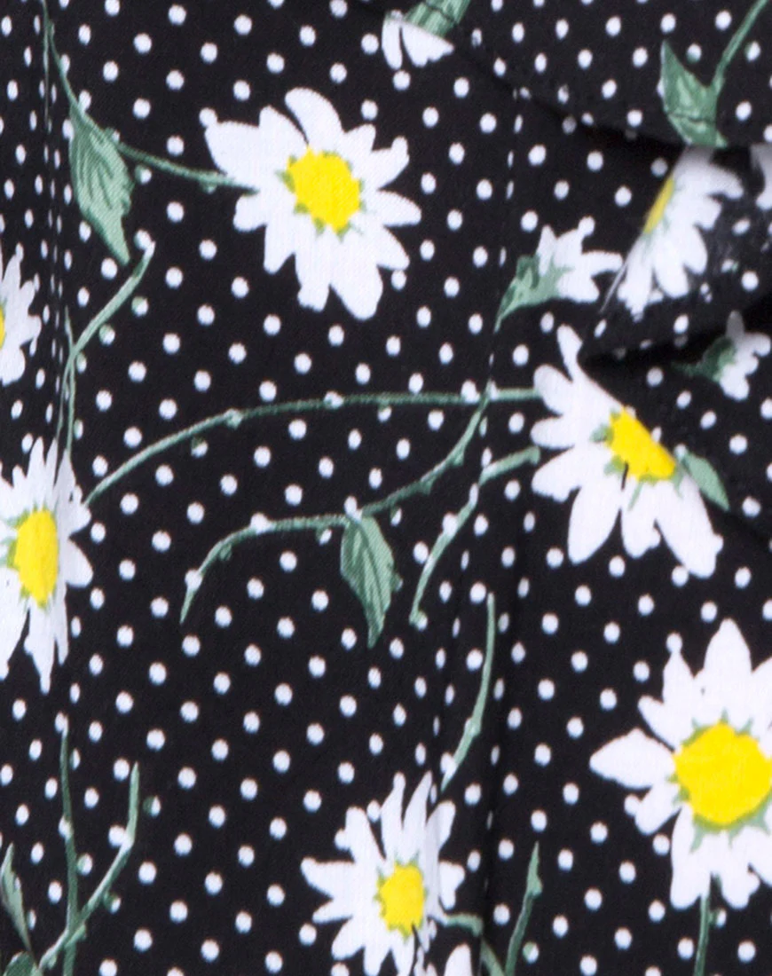 Reany Bodice in Polka Daisy Black - Image 5