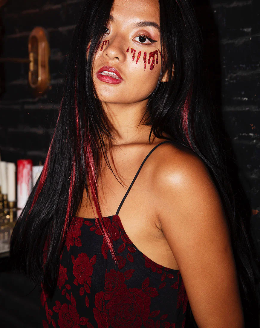 Red Blood Glitter Tear Sticker by Gypsy Shrine - Image 3