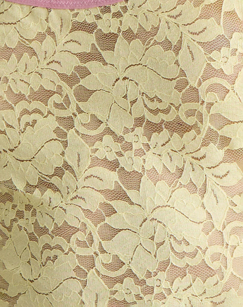 Redum Cami Top in Yellow Lace - Image 6