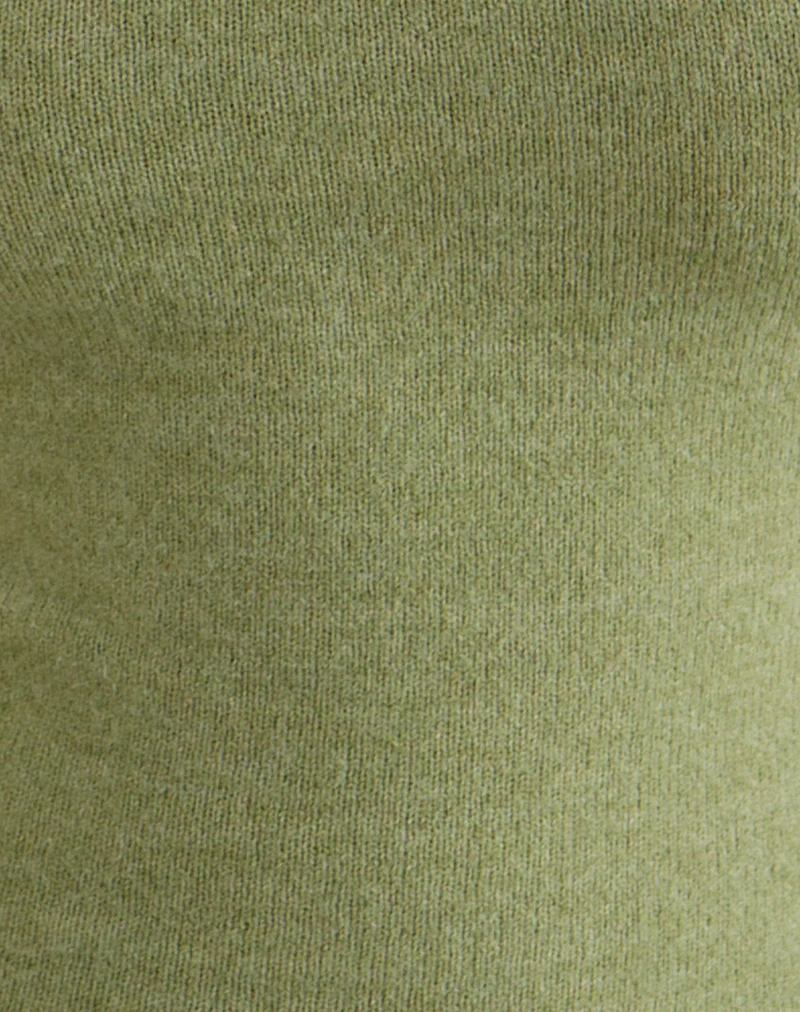 Reita Keyhole Top with Bead in Knit Olive - Image 7