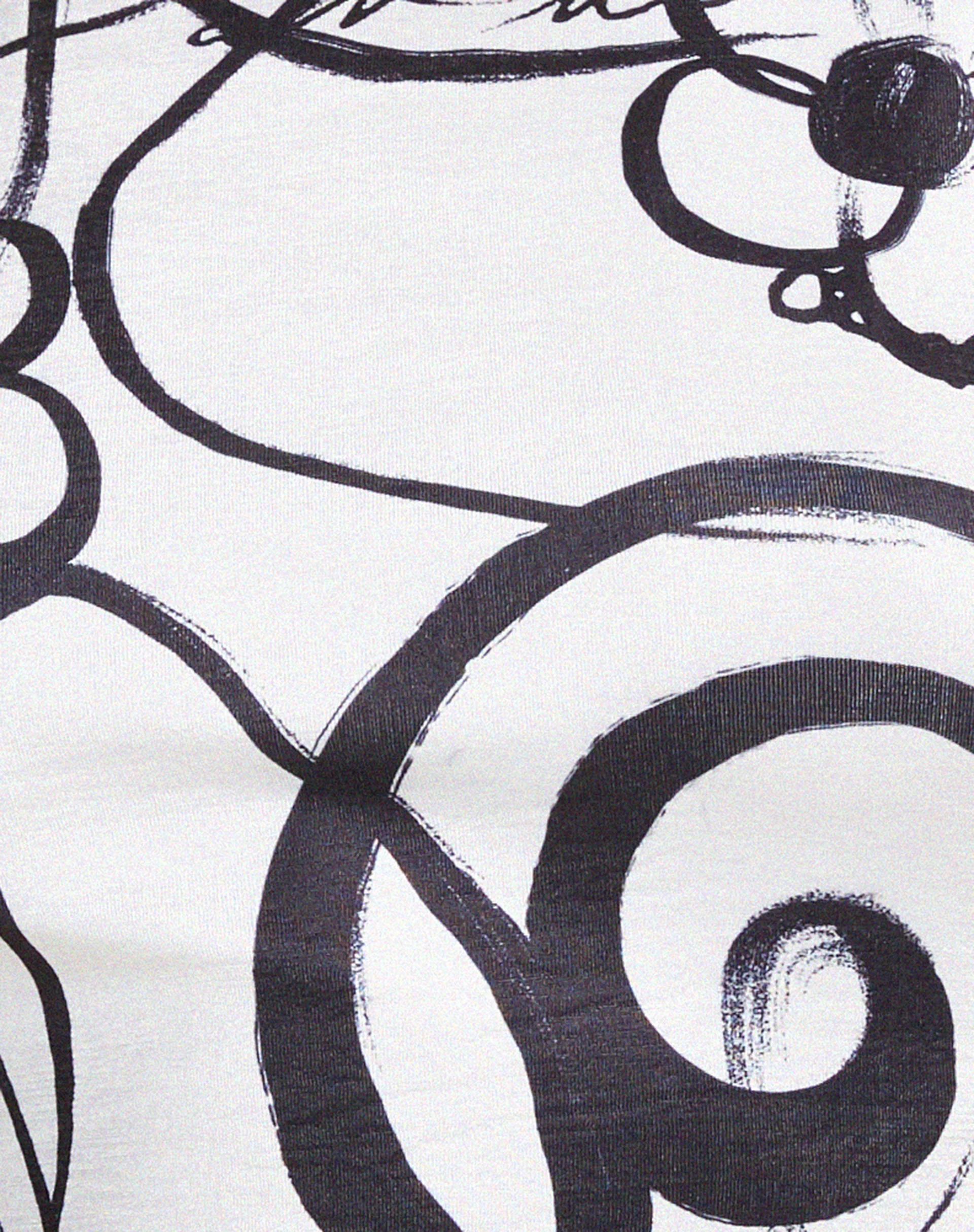 Rembulan Asymmetric Top in Mono Doodle Black and White - Image 6