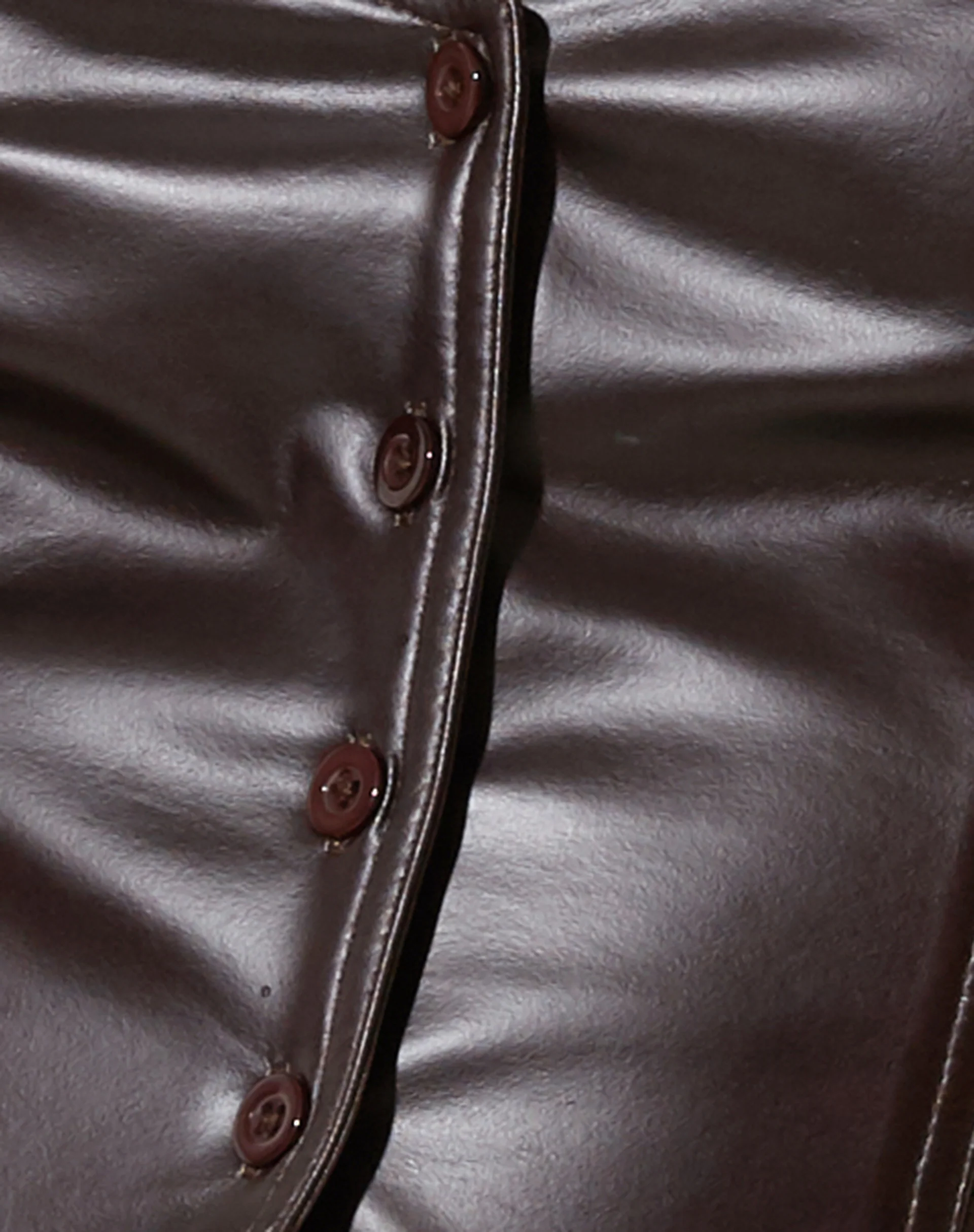 Rena Corset Top in PU Ombre Brown - Image 5