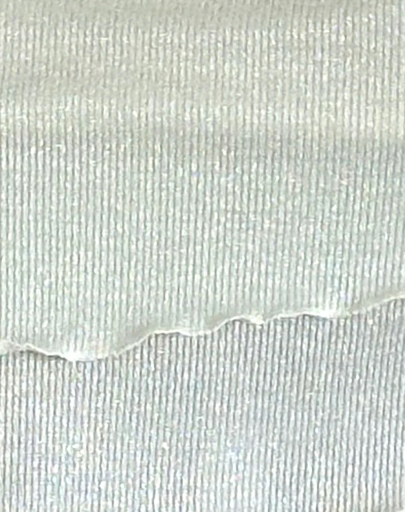 Renata Mini Dress in Ivory Shimmer Rib - Image 6