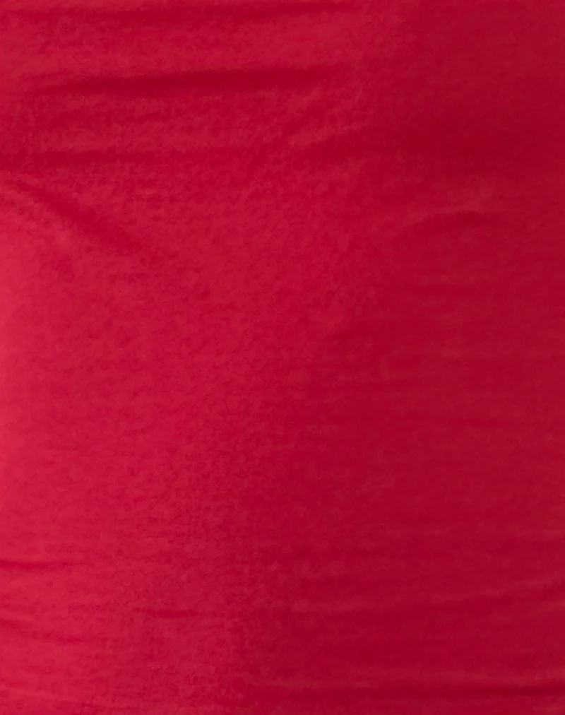 Requa Short Sleeve Square Neck Top in Adrenaline Red - Image 6